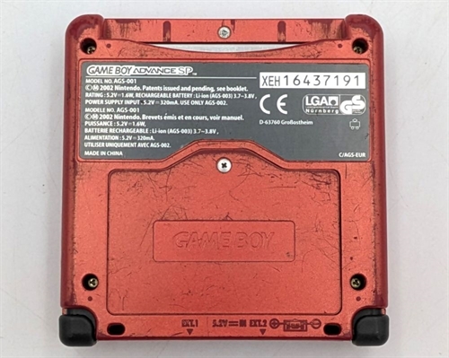 Gameboy Advance SP - Model AGS-001 - Flame Red - Console - SNR XEH16437191 (B Grade) (Used)